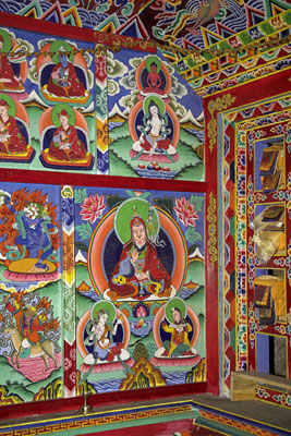 Wall decoration in the Duble Gompa