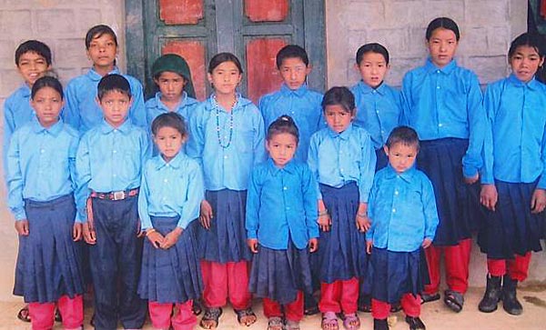 Students in school dress