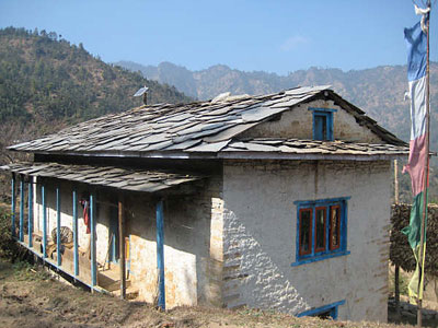 Haus mit 21-W-Solarpanel